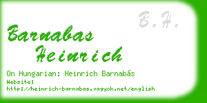 barnabas heinrich business card